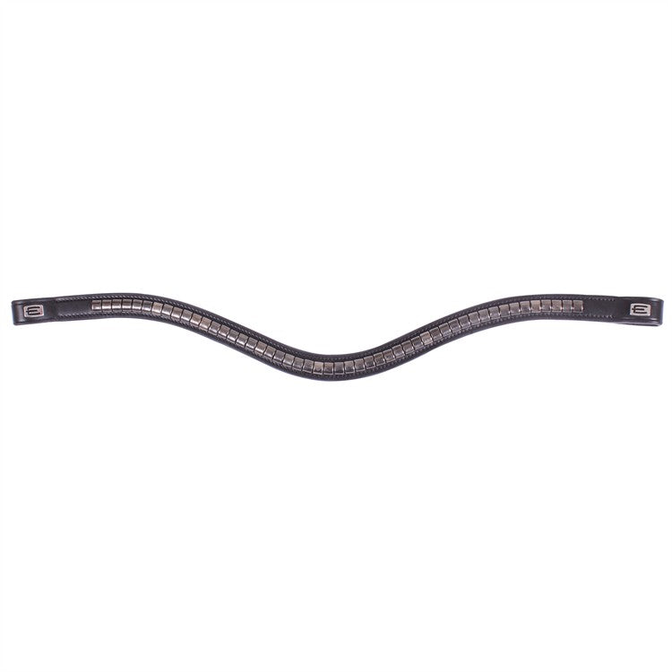 Pannband dressyr gun metal klinker, silver E Brun X-Full