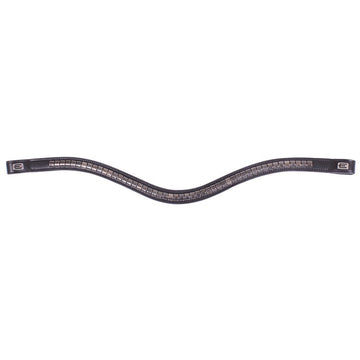 Pannband dressyr gun metal klinker, silver E Brun Cob