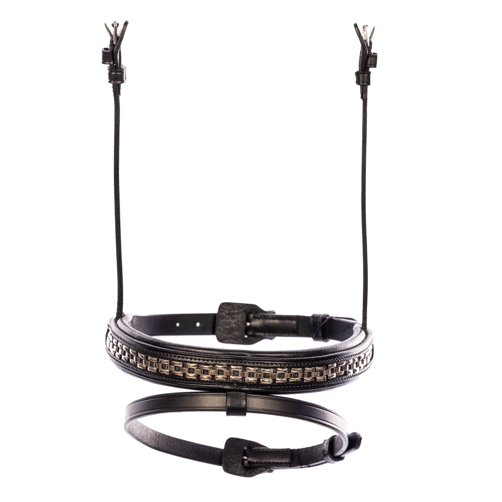 EQ34108-SI Combined Noseband with Silver Chain 20230327-R5AH2858-Edit
