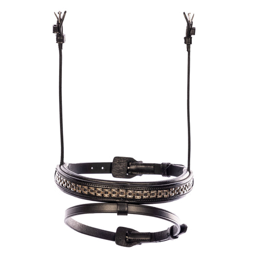 EQ34108-SI Combined Noseband with Silver Chain 20230327-R5AH2858-Edit