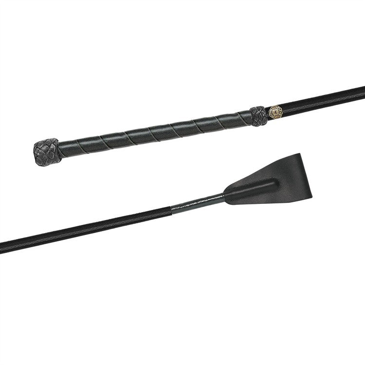 Ridepisk nylon, lærgrep