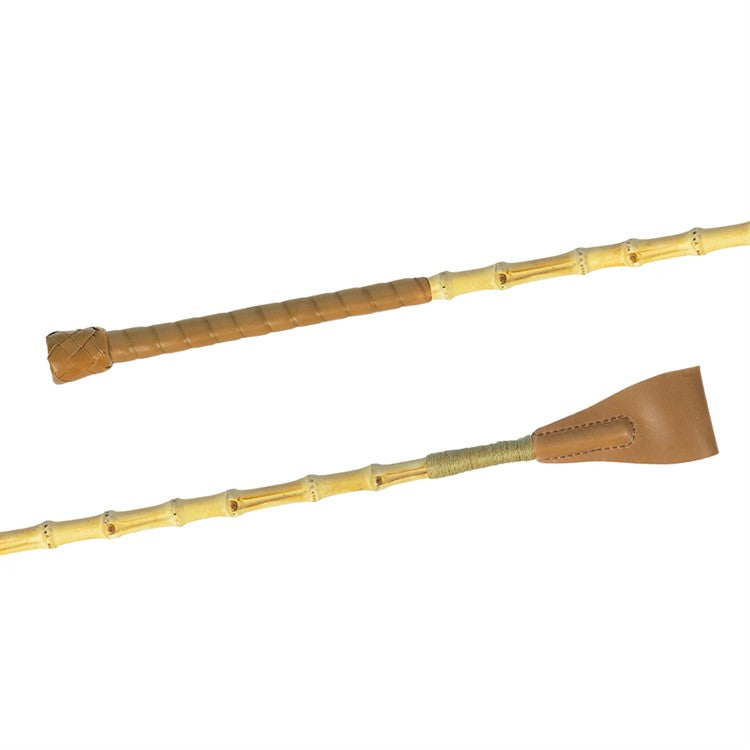Line ridepisk, bambus, lærgrep Olive