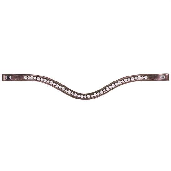 Pannband dressyr Vit kristall, silver E