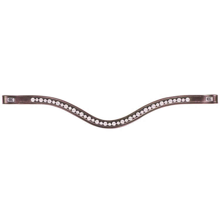 Pannband dressyr Vit kristall, silver E