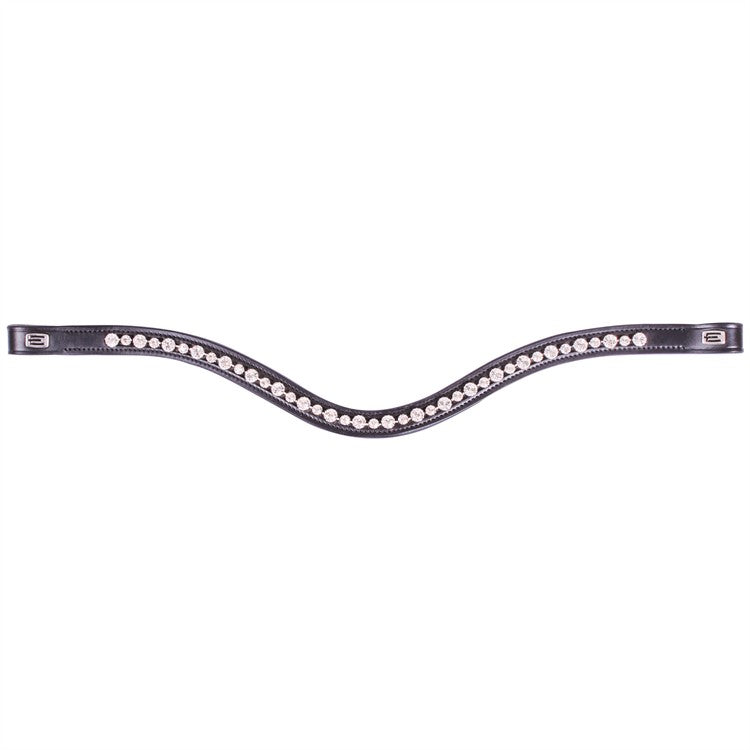 Pannband dressyr Vit kristall, silver E