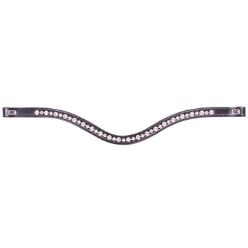 Pannband dressyr Vit kristall, silver E