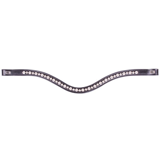 Pannband dressyr Vit kristall, silver E