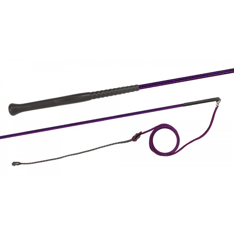 Longerpisk nylon, med swivel, gummigrepp