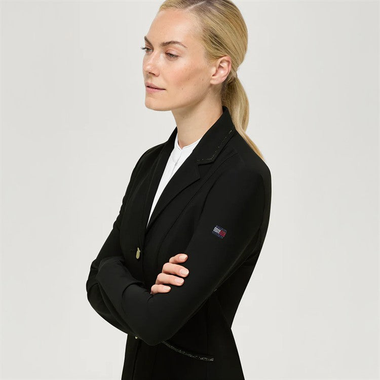 Costa Woman Rhinestone Show Jacket 003 Black X-Small