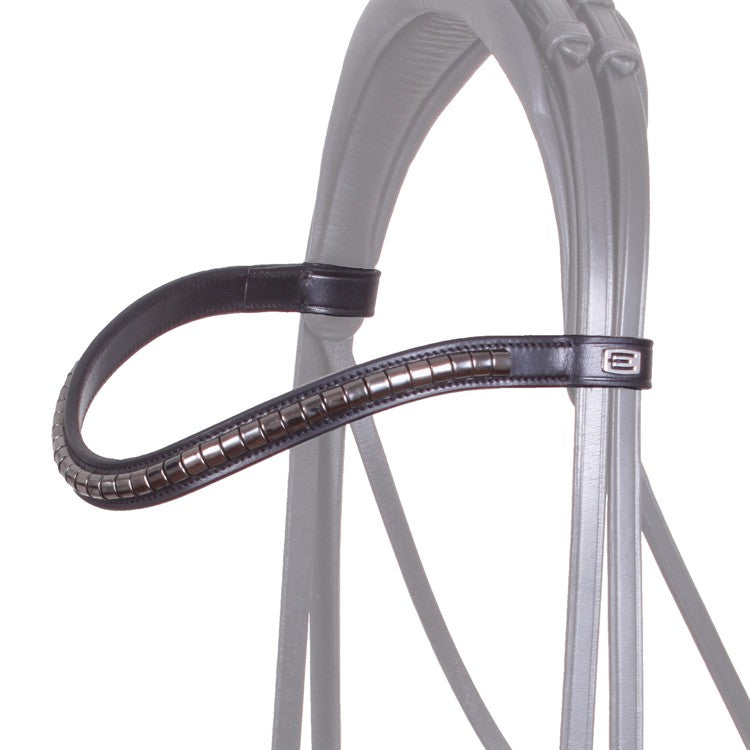 Pannband dressyr gun metal klinker, silver E Brun X-Full