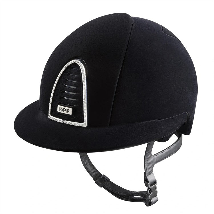 Cromo 2.0 Velvet, frame Swarovski Polo peak hjälm Black