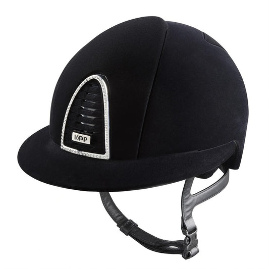 Cromo 2.0 Velvet, frame Swarovski Polo peak hjälm Black