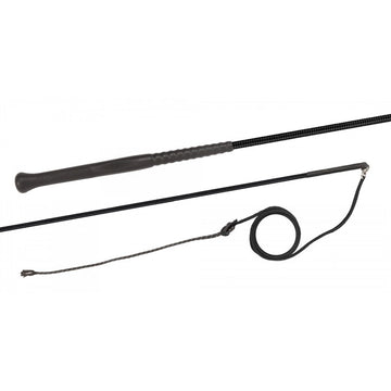 Longerpisk nylon, med swivel, gummigrepp